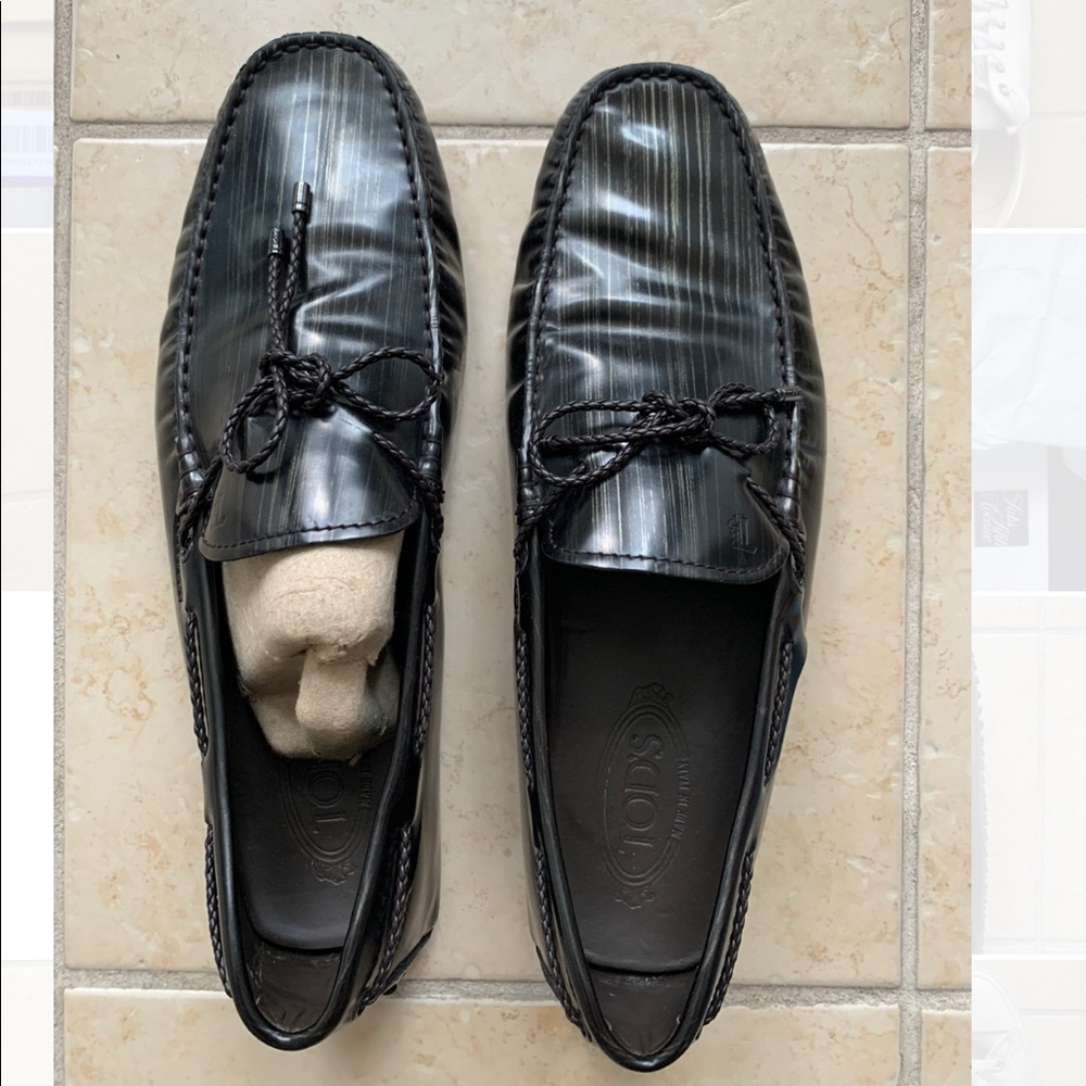 Tods Men's Black Leather Gommino loafer